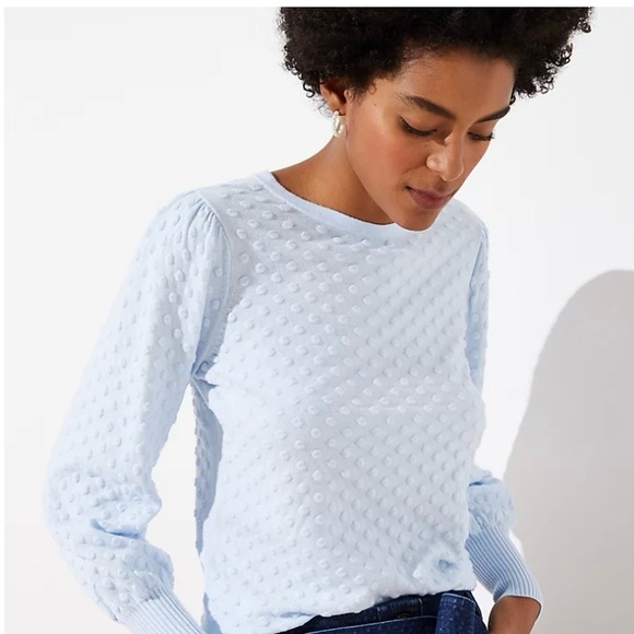 SOLD ❤️Loft Bubble Sweater in Blue🦋 - Picture 2 of 10